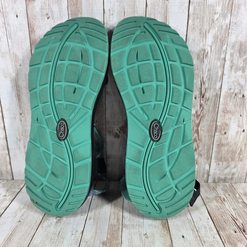 Chaco Z Cloud X2 Womens 10 Sport Sandals Teal Blue Multi Strap Toe Loop Hiking‎